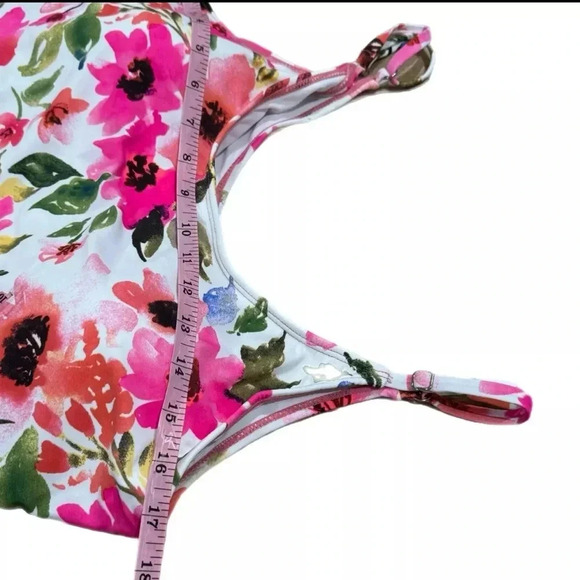New CORAL REEF The Sailor Bathing Suit Size Large Pink Floral One Piece - Picture 7 of 11